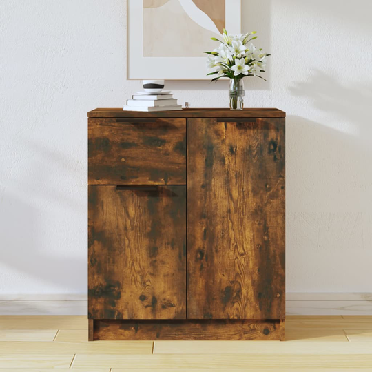 vidaXL Skänk rökfärgad ek 60x30x70 cm konstruerat trä