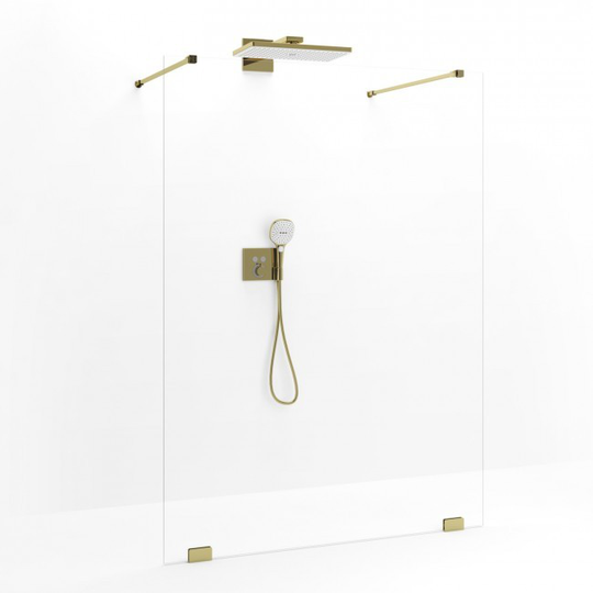 Grace Skärmvägg Walk in shower - Klarglas Guld 140