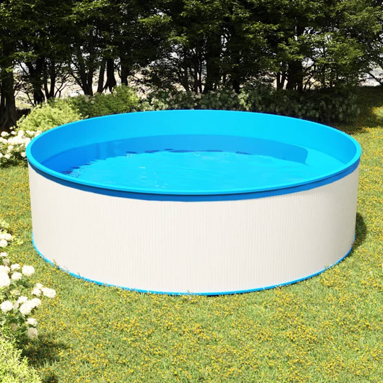 vidaXL Plaskpool 350x90 cm vit