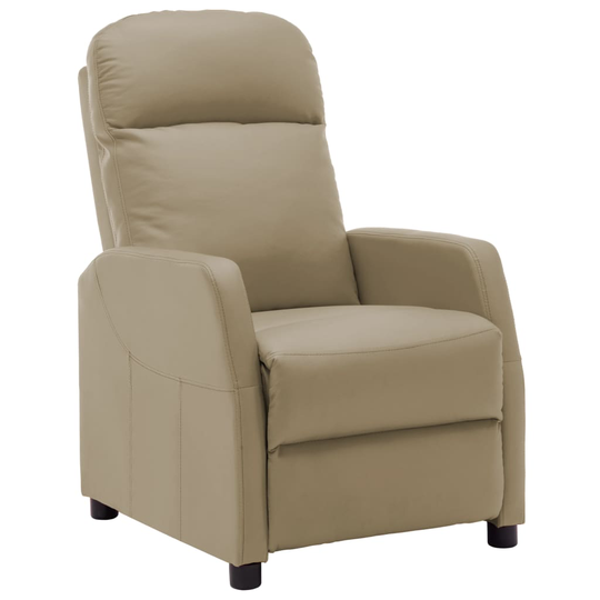 vidaXL Reclinerfåtölj cappuccino konstläder