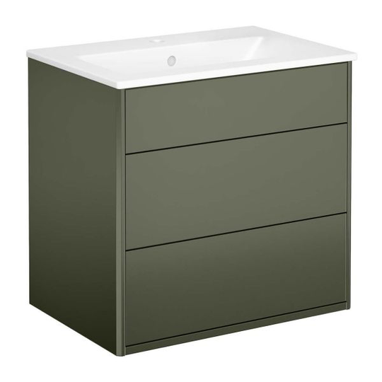 Gustavsberg Graphic Kommod grön, 60 cm Med tvättställ