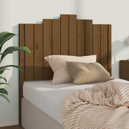 vidaXL Sänggavel honungsbrun 106x4x110 cm massiv furu