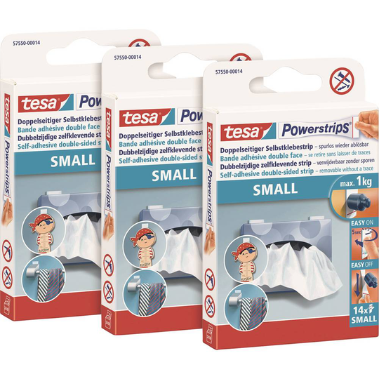Krok Vit POWERSTRIPS® Small tesa Innehåll: 42 st