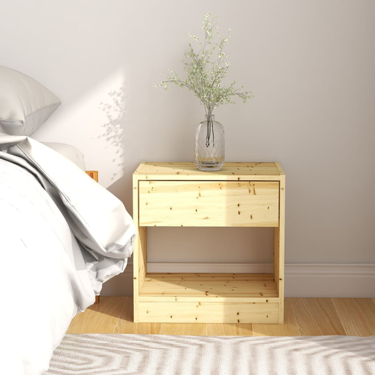 vidaXL Sängbord 40x31x40 cm massiv furu
