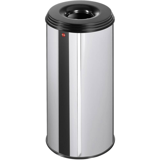 Hailo Papperskorg ProfiLine safe XL 0950-022 50 l (Ø x H) 330 mm x 630 mm Rostfritt stål Rostfritt stål 1 st