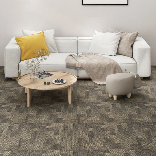 vidaXL Textilplattor 20 st 5 m² grå och beige