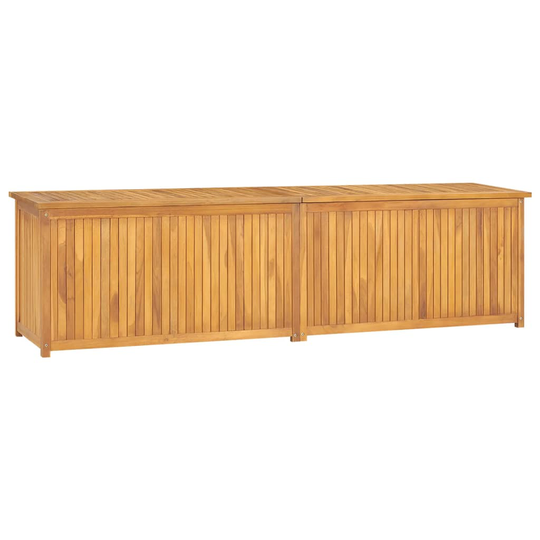 vidaXL Trädgårdslåda 200x50x53 cm massiv teak