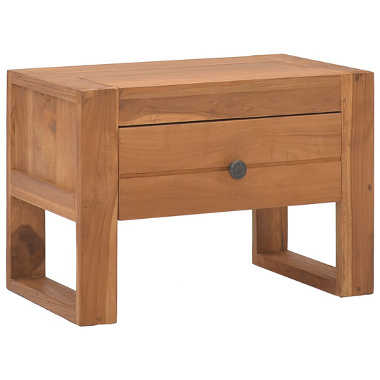 vidaXL Sängbord 50x30x35 cm massiv teak