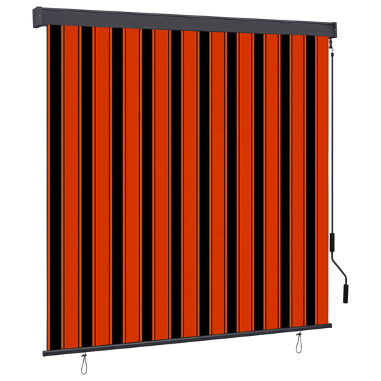 vidaXL Rullgardin utomhus 170x250 cm orange och brun