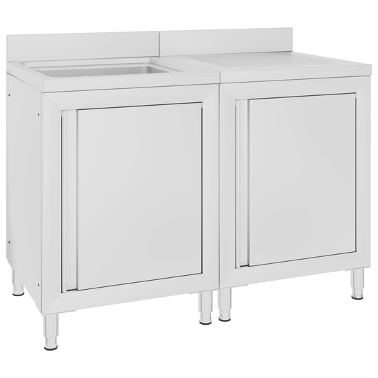 vidaXL Diskho för storkök rostfritt stål 120x60x96 cm