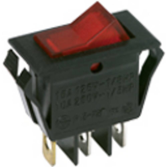 C & K Switches CL102J9RS205QA7 Vippströmbrytare 125 V/AC 16.00 A 1x På/Av 1 st Bulk