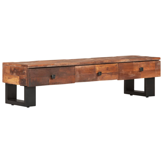 vidaXL TV-bänk 110x30x30 cm massivt återvunnet trä