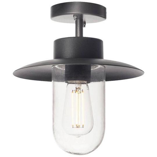 LED-utomhusbelysning takspotlight E27 60 W SLV MOLAT 1000823 Antracit