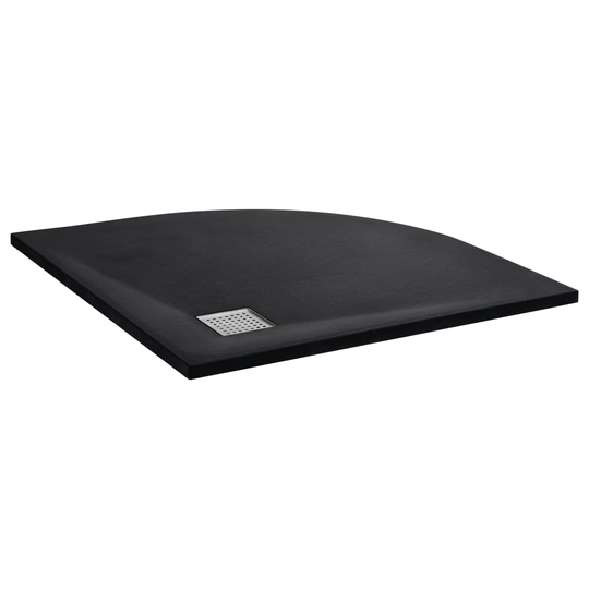 vidaXL Duschkar SMC svart 90x90 cm