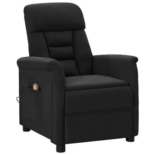 vidaXL Massagefåtölj svart konstmocka