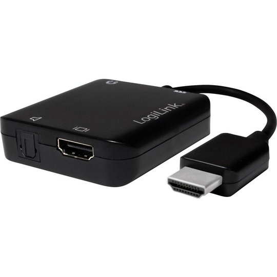 LogiLink Adapter [1x HDMI hane - 1x HDMI hona, Toslink hona (ODT)] Svart