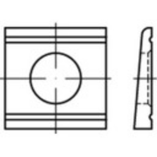 TOOLCRAFT 139582 Kilskivor Inre diameter: 13 mm DIN 6918 Stål 100 st