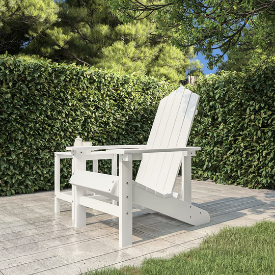 vidaXL Adirondackstol HDPE vit