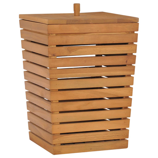 vidaXL Tvättkorg 30x30x45 cm massiv teak