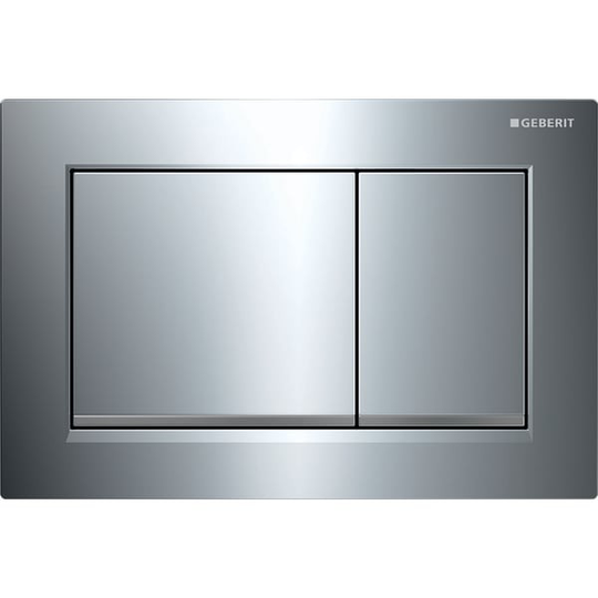 Geberit Spolknapp Omega30 För Dubbelspolning Blank Krom