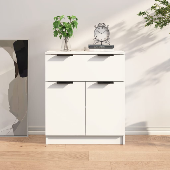 vidaXL Skänk vit 60x30x70 cm konstruerat trä