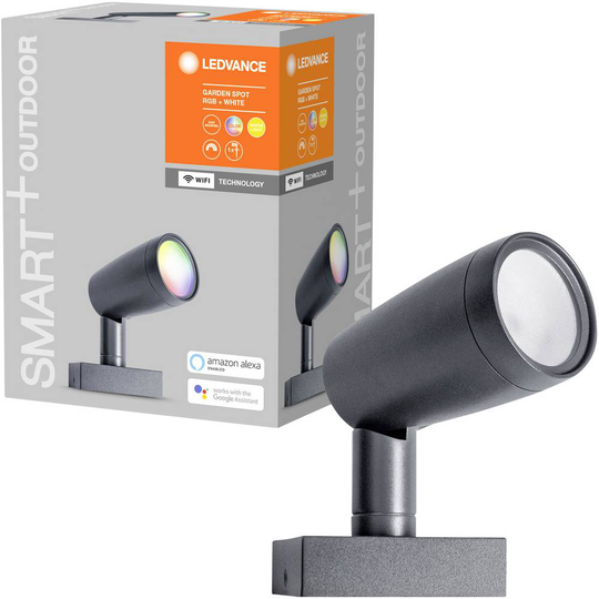 LED-Trädgårdsbelysning LED LED fast installerad 5 W LEDVANCE SMART+ GARDEN SPOT WALL&SPIKE 7W RGBW WIFI 4058075478374