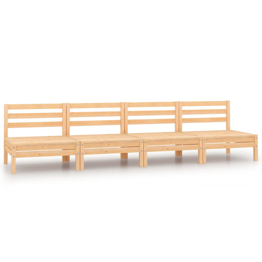 vidaXL Mittensektion till pallsoffa 4 st massiv furu