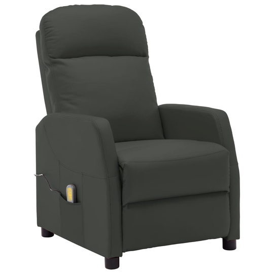 vidaXL Massagefåtölj antracit konstläder