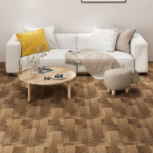 vidaXL Textilplattor 20 st 5 m² brun