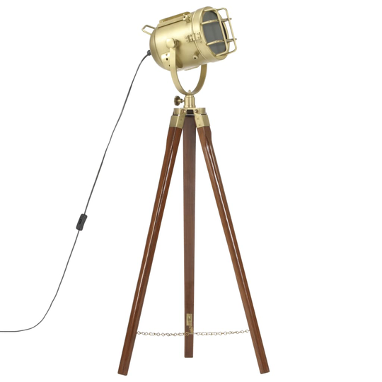 vidaXL Golvlampa massivt mangoträ 97 cm