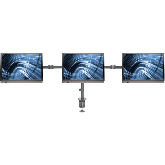 Manhattan 461658 3x Monitor bordsfäste 33,0 cm (13) - 68,6 cm (27) Justerbar i höjd, Tiltbar, Svängbar
