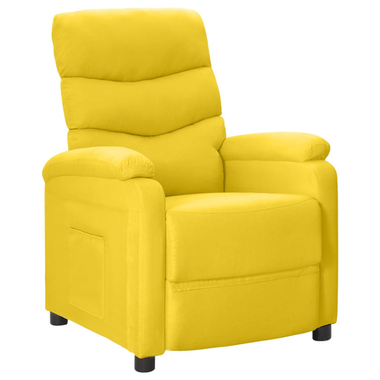 vidaXL Reclinerfåtölj senapsgul tyg