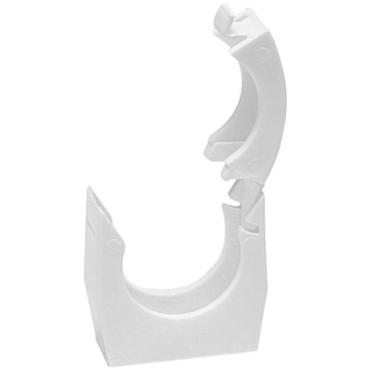 Faluplast 18190 Rörklammer enkel, med låsbart överfall, 40 mm Vit