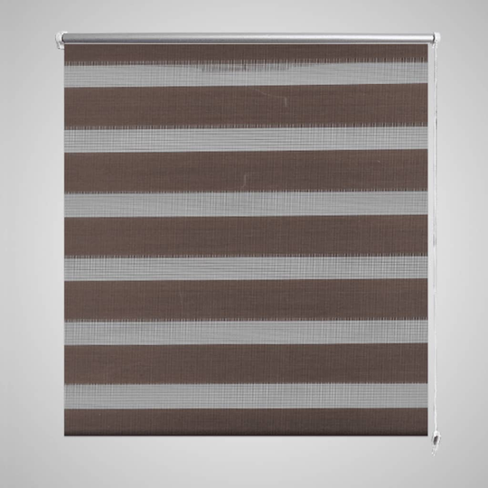 vidaXL Rullgardin randig brun 50 x 100 cm transparent