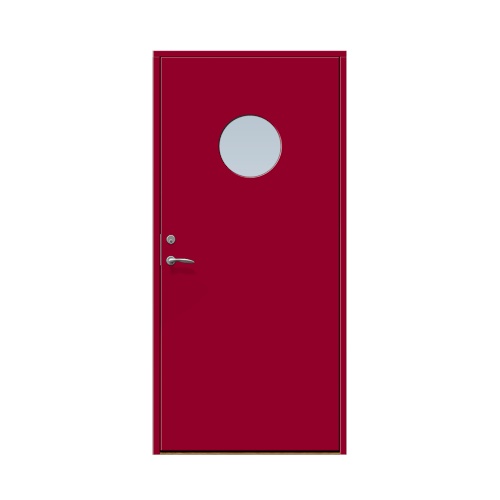 Enkeldörr till villa Solbacka 9 x 21, Högerhängd, Hallonröd