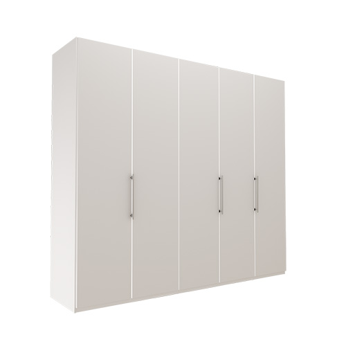 Garderob Atlanta - Vit 250 cm, 236 cm, Utan kornisch / ram