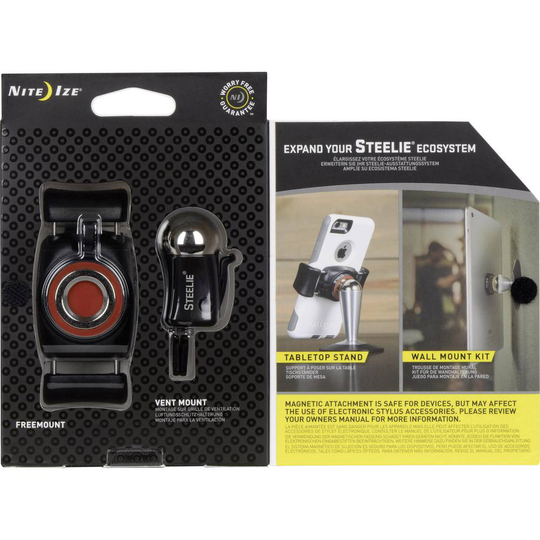 NITE Ize Steelie FreeMount Vent Kit Ventilationsgaller Mobilhållare för bil 360° vridbar 57 - 90 mm