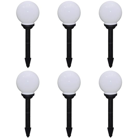 vidaXL Utomhuslampor 6 st LED 20 cm med markspett