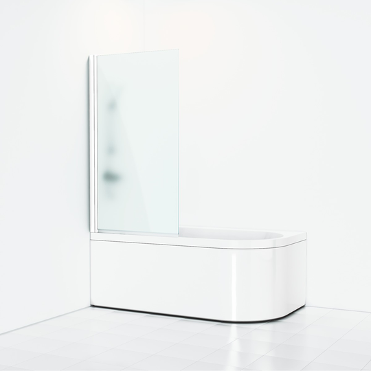 Svedbergs Skärmvägg Skoga Badkar - Frostglas Vitt Matt