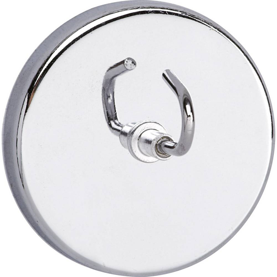 Maul Magnet (Ø x H) 52 mm x 31 mm rund , med krok Silver 1 st 6155596