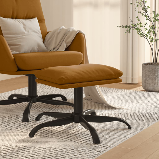 vidaXL Fotpall brun 60x60x39 cm sammet