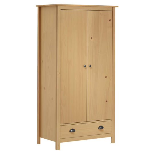 vidaXL Garderob 2 dörrar Hill Range 89x50x170 cm massiv furu