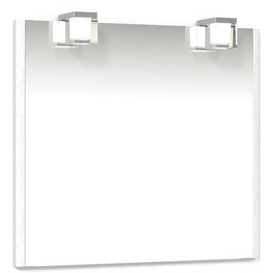 Macro Herat Spegel 800 - 80 cm Vit Spegel Kube 2 X LED