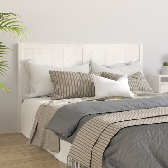 vidaXL Sänggavel vit 145,5x4x100 cm massiv furu.