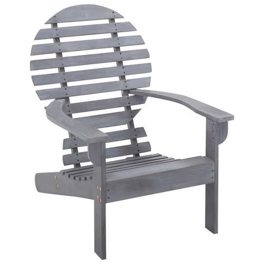 vidaXL Adirondackstol massivt akaciaträ grå