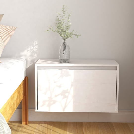 vidaXL Väggskåp 60x30x35 cm massiv furu vit