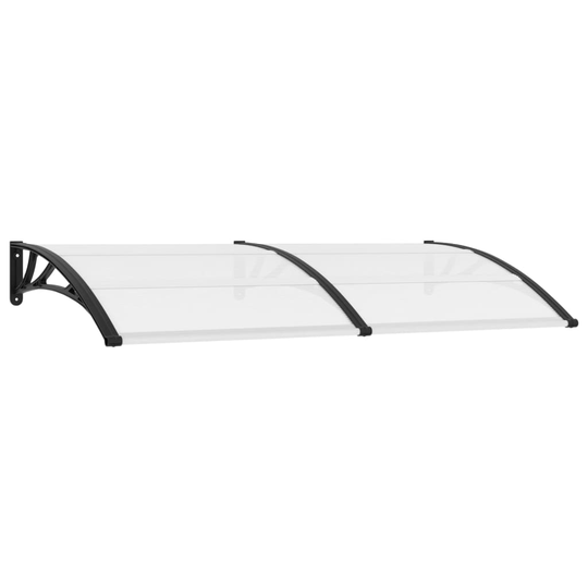 vidaXL Entrétak svart och transparent 200x80 cm PC