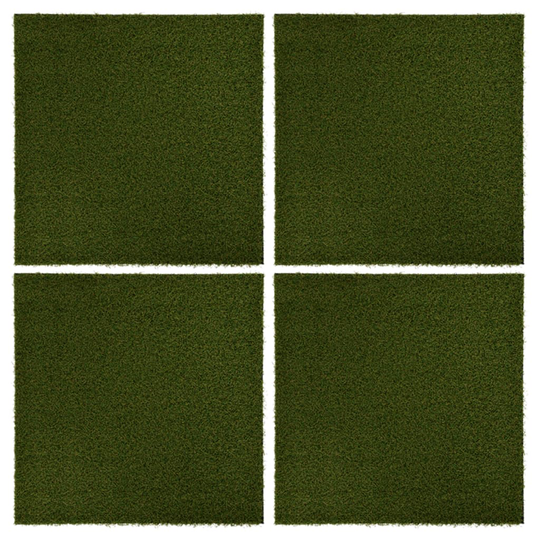 vidaXL Konstgräsplattor 4 st 50x50x2,5 cm gummi