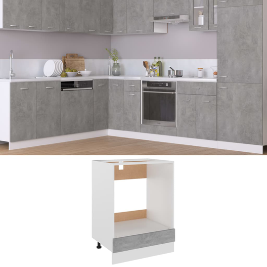 vidaXL Överskåp betonggrå 60x46x81,5 cm konstruerat trä