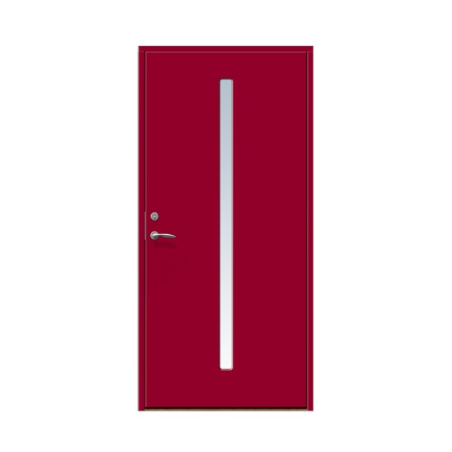 Enkeldörr till villa Åkarp 10 x 21, Högerhängd, Hallonröd